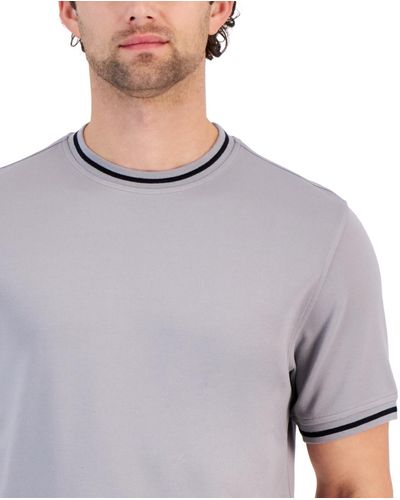Alfani Tipped T-shirt - Gray