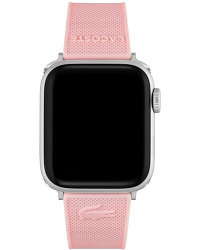 Lacoste Petit Pique Silicone Strap For Apple Watch 38mm/40mm - Pink