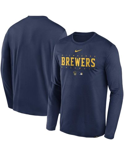 Nike Pittsburgh Pirates Authentic Collection Team Logo Legend Performance Long Sleeve T-shirt - Blue