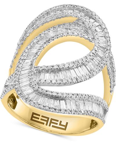 Effy Effy Diamond Baguette Swirl Statement Ring (2-1/10 Ct. T.w. - White