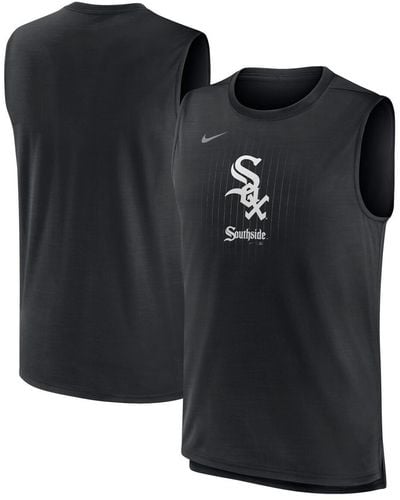 Nike Chicago White Sox City Connect Muscle Tank Top - Black