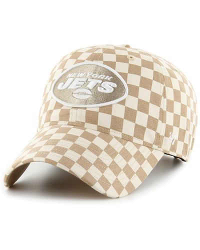 '47 New York Jets Vibe Check Clean Up Adjustable Hat - Natural