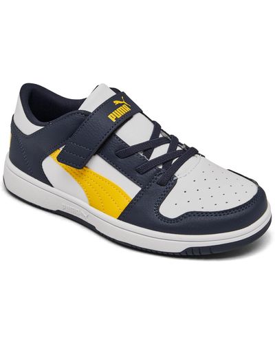 PUMA Little Kids' Rebound Layup Low Casual Sneakers From Finish Line - Blue