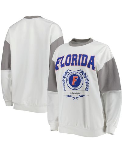 Gameday Couture Florida Gators It's A Vibe Dolman Pullover Sweatshirt - White