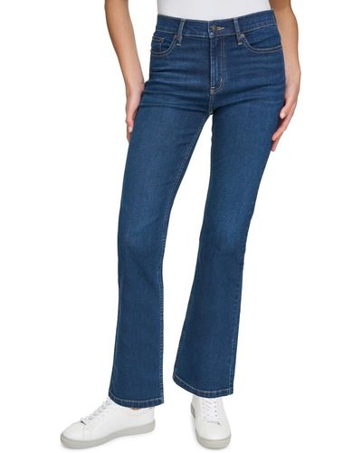Calvin Klein Petite High-rise Bootcut Jeans - Blue