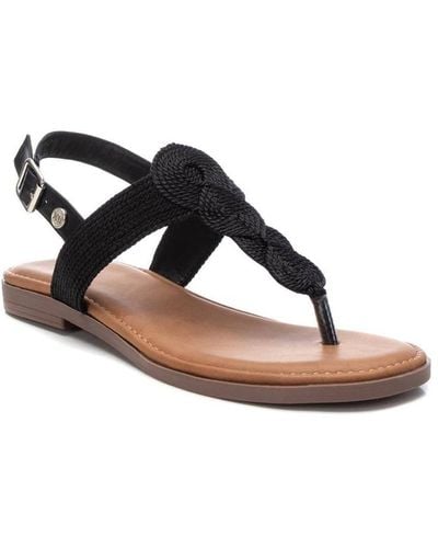 Xti Braided Strap Thong Flat Sandals By - Brown
