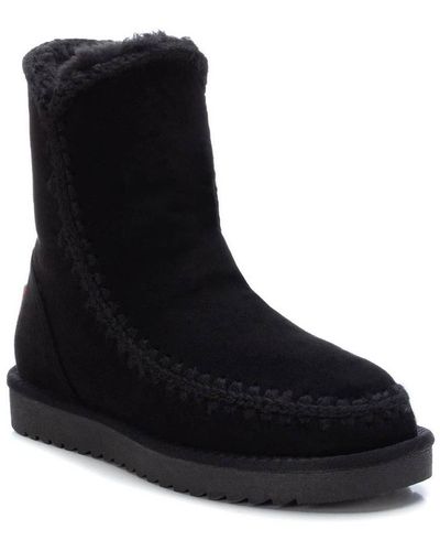 Xti Suede Winter Boots By - Black