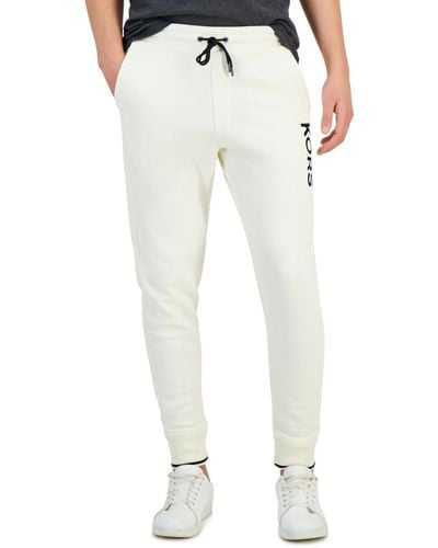 Michael Kors Fleece Logo Drawstring jogger Pants - White