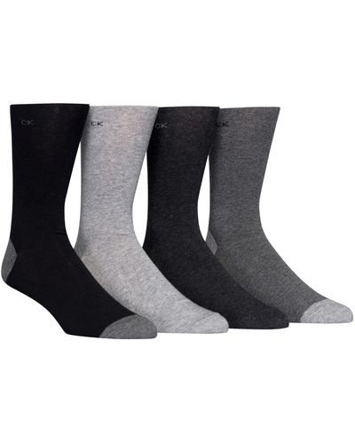 Calvin Klein Men's Heel Toe Socks 4-pack - Gray