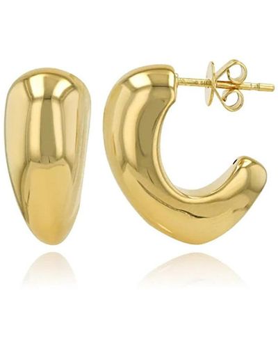 Alev Jewelry Aj By Alev En Open Hoop Earrings - Metallic
