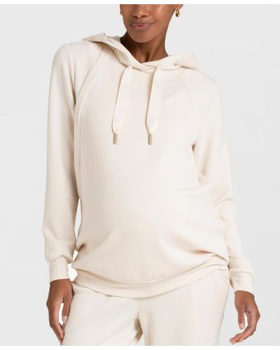 Seraphine Modal Blend Maternity And Nursing Hoodie - Natural