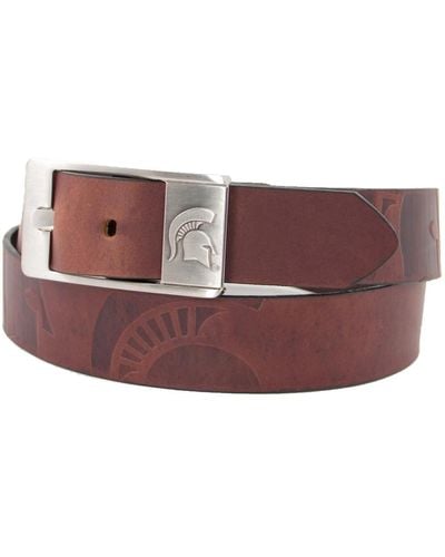 Eagles Wings Michigan State Spartans Brandish Leather Belt - Purple