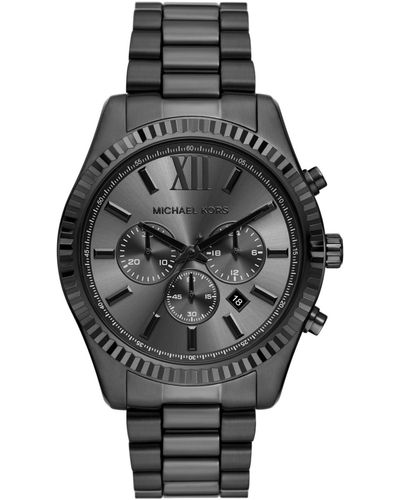 Michael Kors Lexington Chronograph Ion Plated Stainless Steel Watch 44mm - Gray