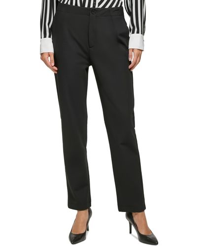 Karl Lagerfeld Compression Suit Pants - Black