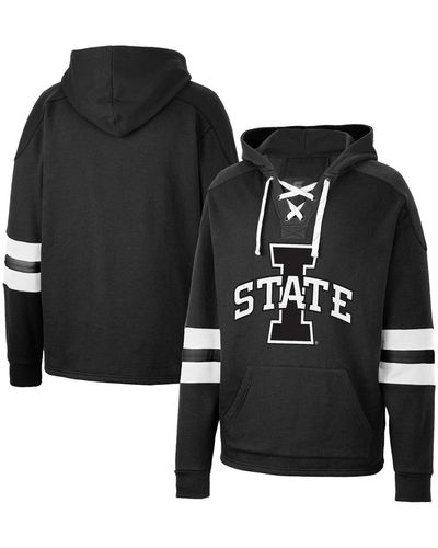 Colosseum Athletics Iowa State Cyclones Lace-up 4.0 Pullover Hoodie - Black