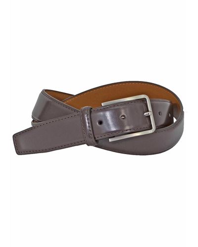Duchamp Leather Non-reversible Dress Belt - Brown