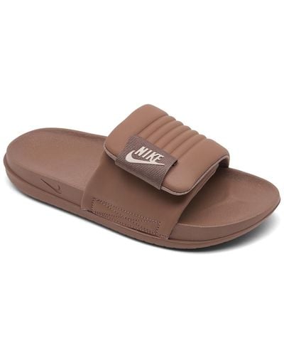 Nike Offcourt Adjust Slide Sandals From Finish Line - Brown