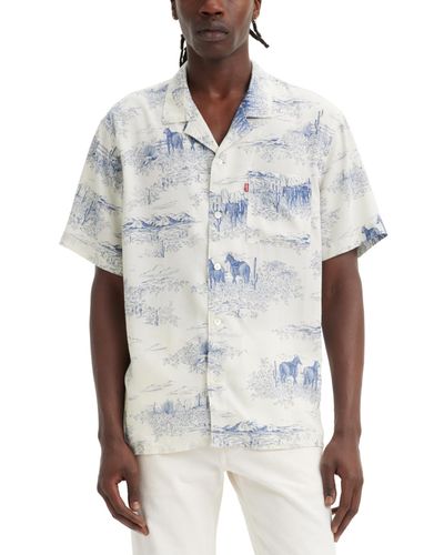 Levi's Sunset Printed Button-down Camp Shirt - White