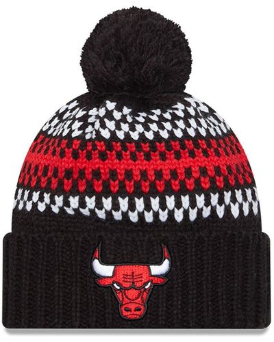 KTZ Chicago Bulls Lift Pass Cozy Cuffed Knit Hat - Red