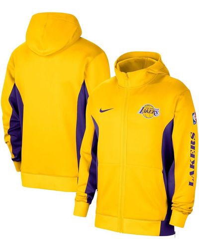 Nike Los Angeles Lakers 2023/24 Authentic Showtime Full-zip Hoodie - Yellow