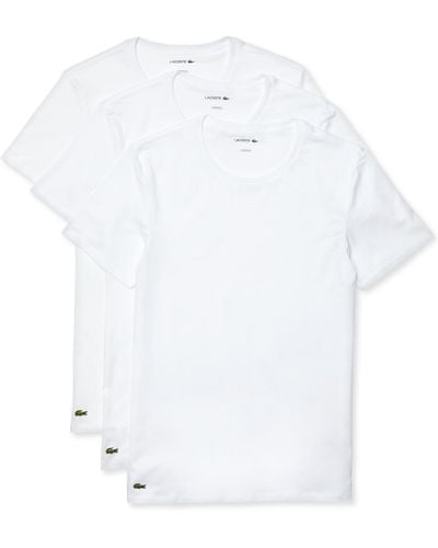 Lacoste Crew Neck Slim Fit Undershirt Set - White