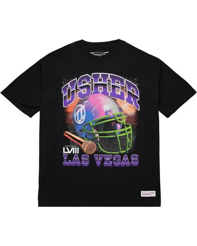 Mitchell & Ness And Usher Super Bowl Lviii Collection Event Night T-shirt - Black