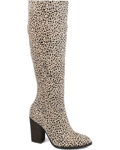 Journee Collection Kyllie Extra Wide Calf Boots - Natural