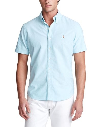 Polo Ralph Lauren Classic-fit Garment-dyed Oxford Shirt - Blue
