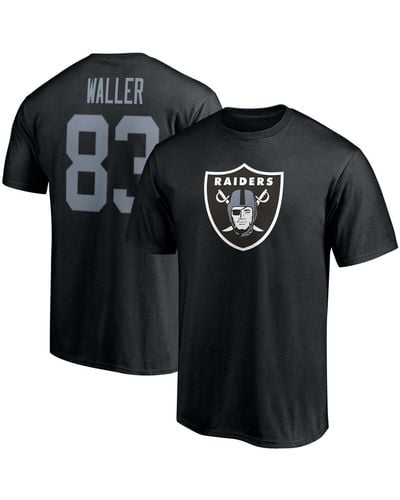Fanatics Darren Waller Las Vegas Raiders Player Icon Name And Number T-shirt - Black