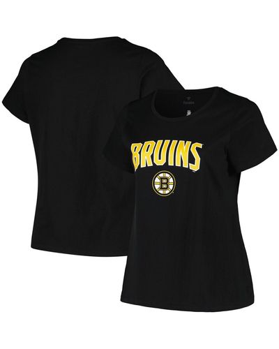 Profile Boston Bruins Plus Size Arch Over Logo T-shirt - Black
