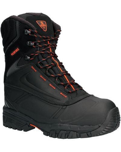 Refrigiwear Polar Force Max Waterproof Insulated 8-inch Leather Work Boots - Black