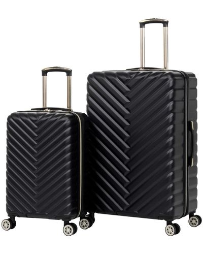 Kenneth Cole Madison Square 2-pc. Chevron Expandable luggage Set - Black