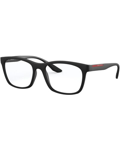 Prada Linea Rossa Ps 02nv Square Eyeglasses - Black