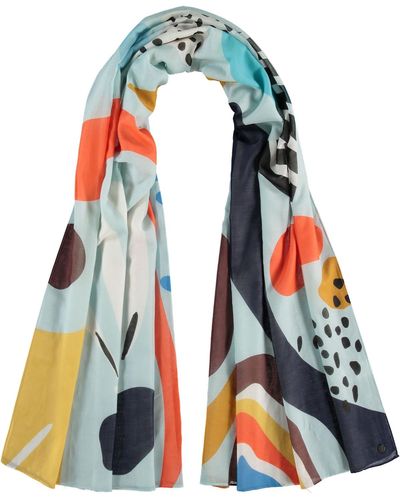 Fraas Graphic Fruit Scarf - Blue