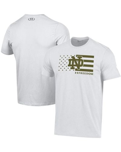 Under Armour Notre Dame Fighting Irish Freedom Performance T-shirt - Gray