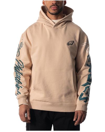 The Wild Collective And Philadelphia Eagles Heavy Block Graphic Pullover Hoodie - Natural