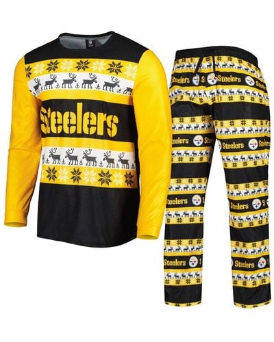 Men's FOCO Royal Los Angeles Rams Wordmark Ugly Pajama Set