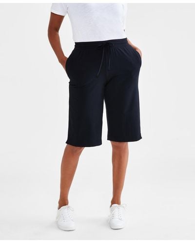 Style & Co. Mid Rise Sweatpant Bermuda Shorts - Black