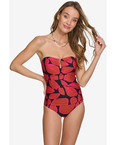 DKNY Shirred One-piece Swimsuit