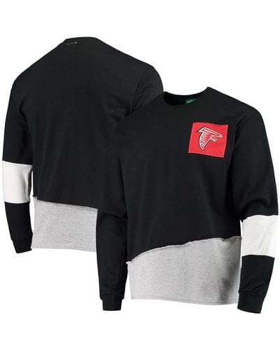 Refried Apparel Atlanta Falcons Angle Long Sleeve T-shirt - Black