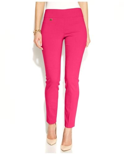Alfani Essential Capri Pull-on With Tummy-control, Created For Macy's - Pink