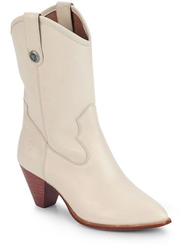 Frye June Western Boots - White