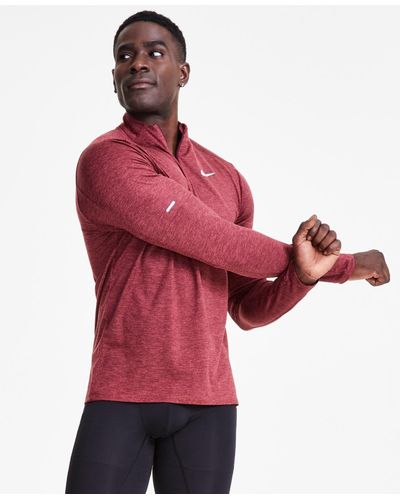 Nike Element Running Quarter-zip - Red