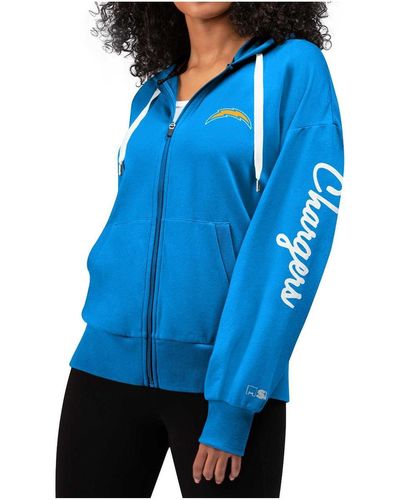 MSX by Michael Strahan Los Angeles Chargers Emerson Full-zip Hoodie - Blue