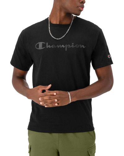 Champion Classic Logo Crewneck Short-sleeve T-shirt - Black