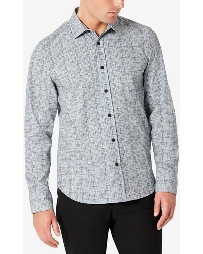 Kenneth Cole Slim Fit Performance Shirt - Gray