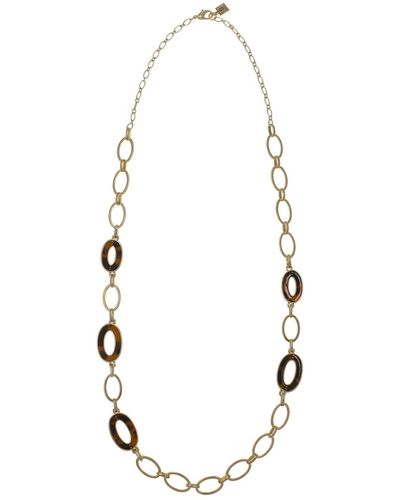Laundry by Shelli Segal Oval Oise Rings Necklace - Metallic