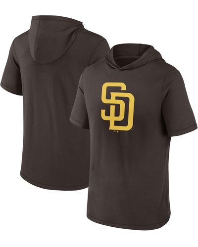 Fanatics San Diego Padres Short Sleeve Hoodie T-shirt - Black