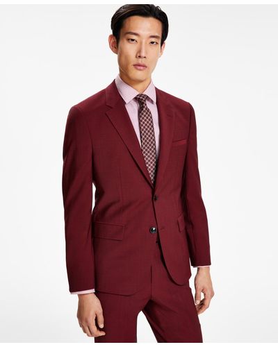 HUGO By Boss Modern-fit Suit Jacket - Red