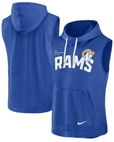 Nike Los Angeles Rams Sleeveless Pullover Hoodie - Blue